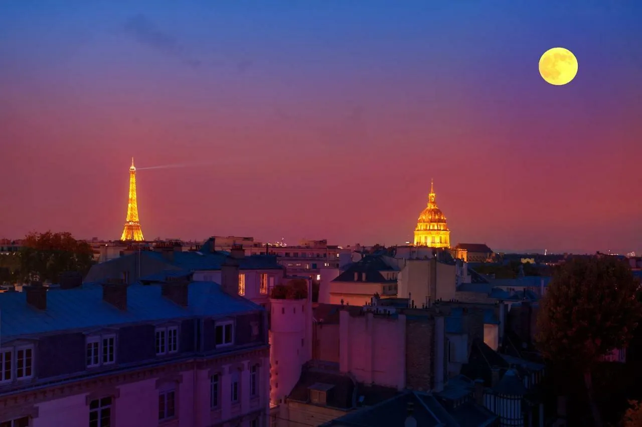 Eiffel Tower View + Terrace Saint Germain Des Pres Paris